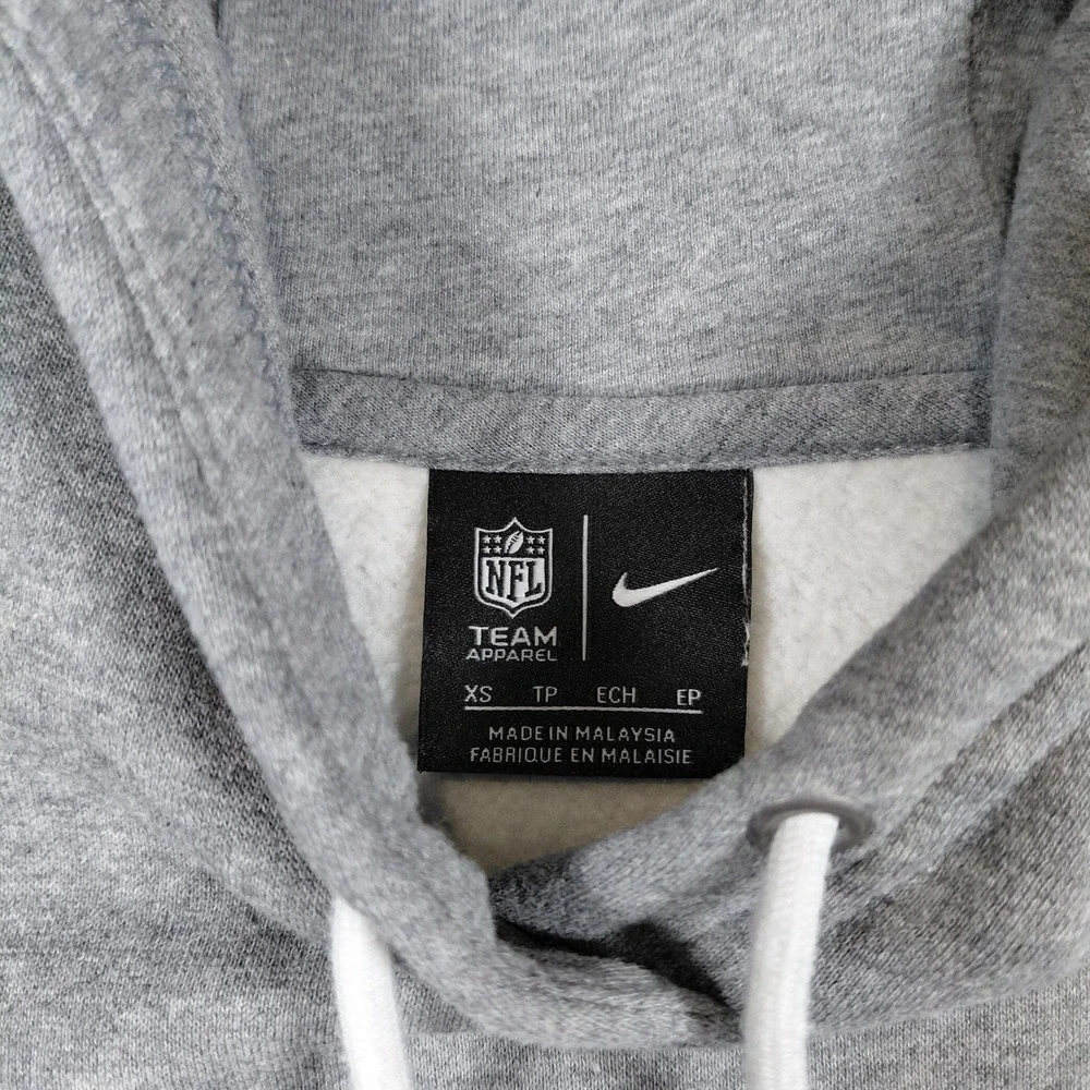 Nike Green Bay‎ Packers Womens XS Gray Fleece Crop Hoodie NFL Team Apparel